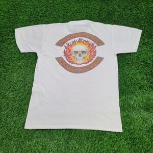Vintage 2001 Iron Horse Rally Shirt Medium 20x26 Skull Biker